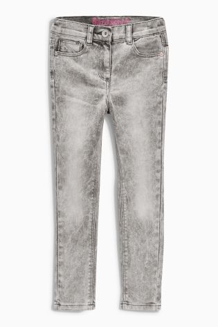 Snow Wash High Waisted Skinny Jeans (3-16yrs)